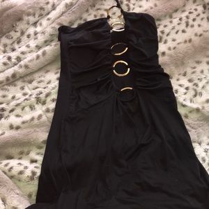 Black y2k clubbing top